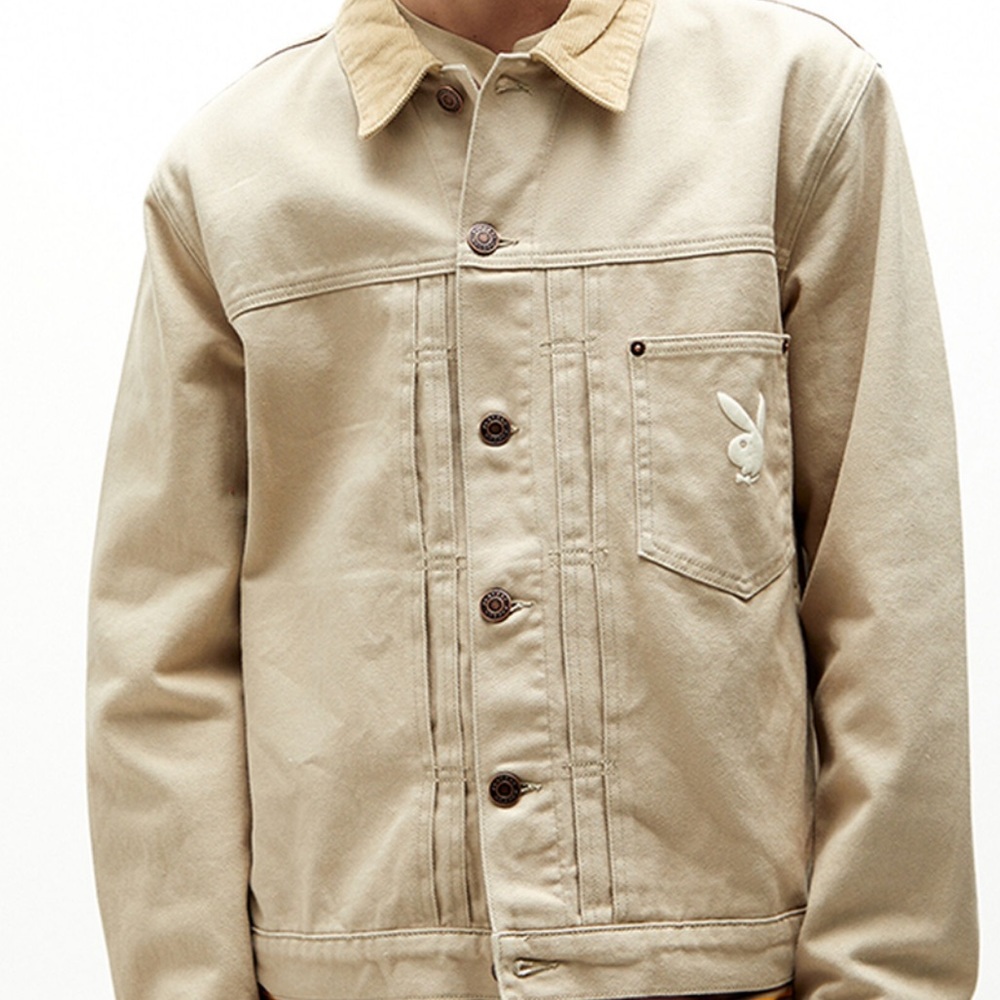 NWOT Playboy By PacSun Pumice Stone Vintage Fit Denim Jacket